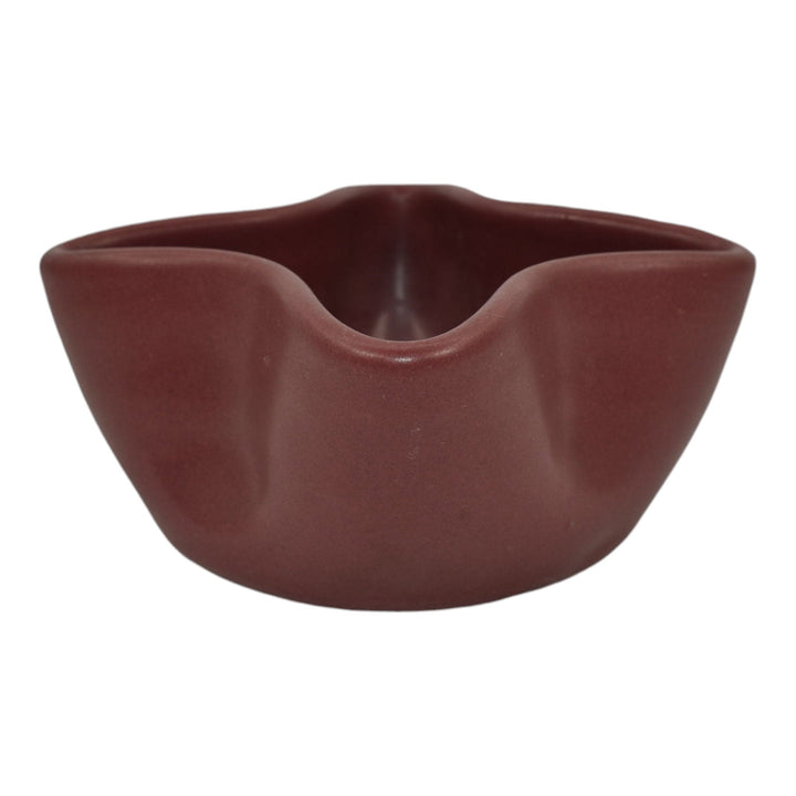 Zanesville Stoneware 1930s Vintage Arts And Craft Pottery Red Ceramic Bowl - Just Art Pottery