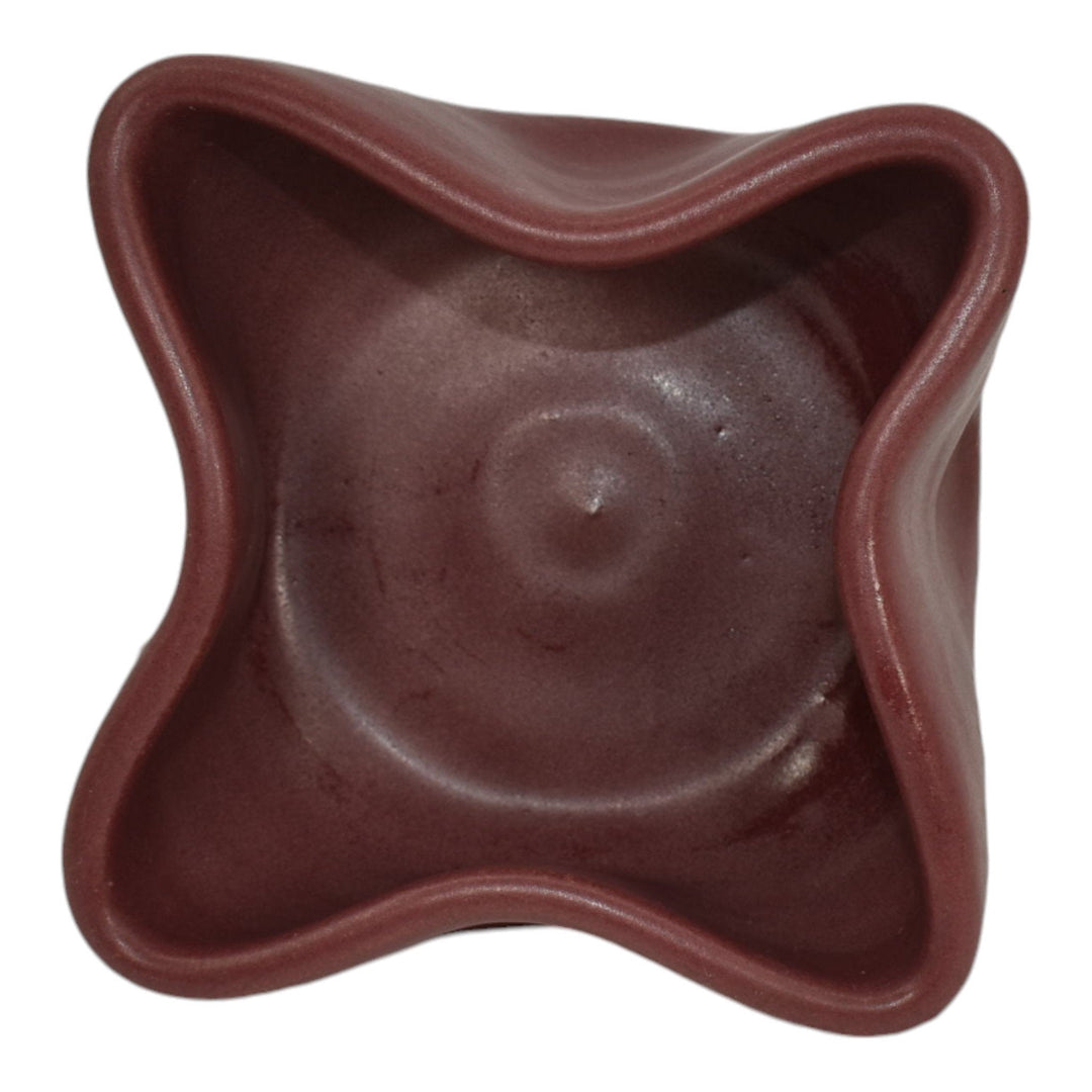 Zanesville Stoneware 1930s Vintage Arts And Craft Pottery Red Ceramic Bowl - Just Art Pottery