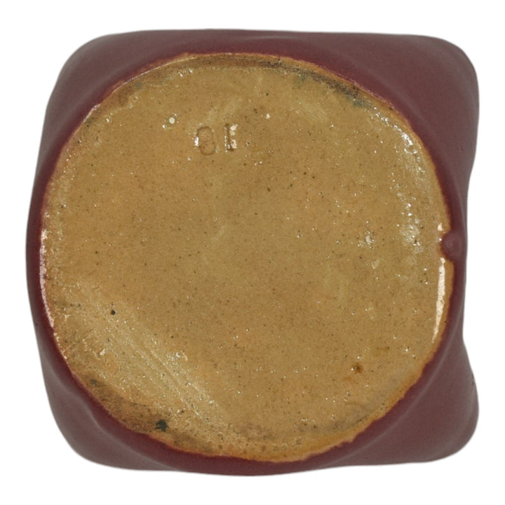 Zanesville Stoneware 1930s Vintage Arts And Craft Pottery Red Ceramic Bowl - Just Art Pottery