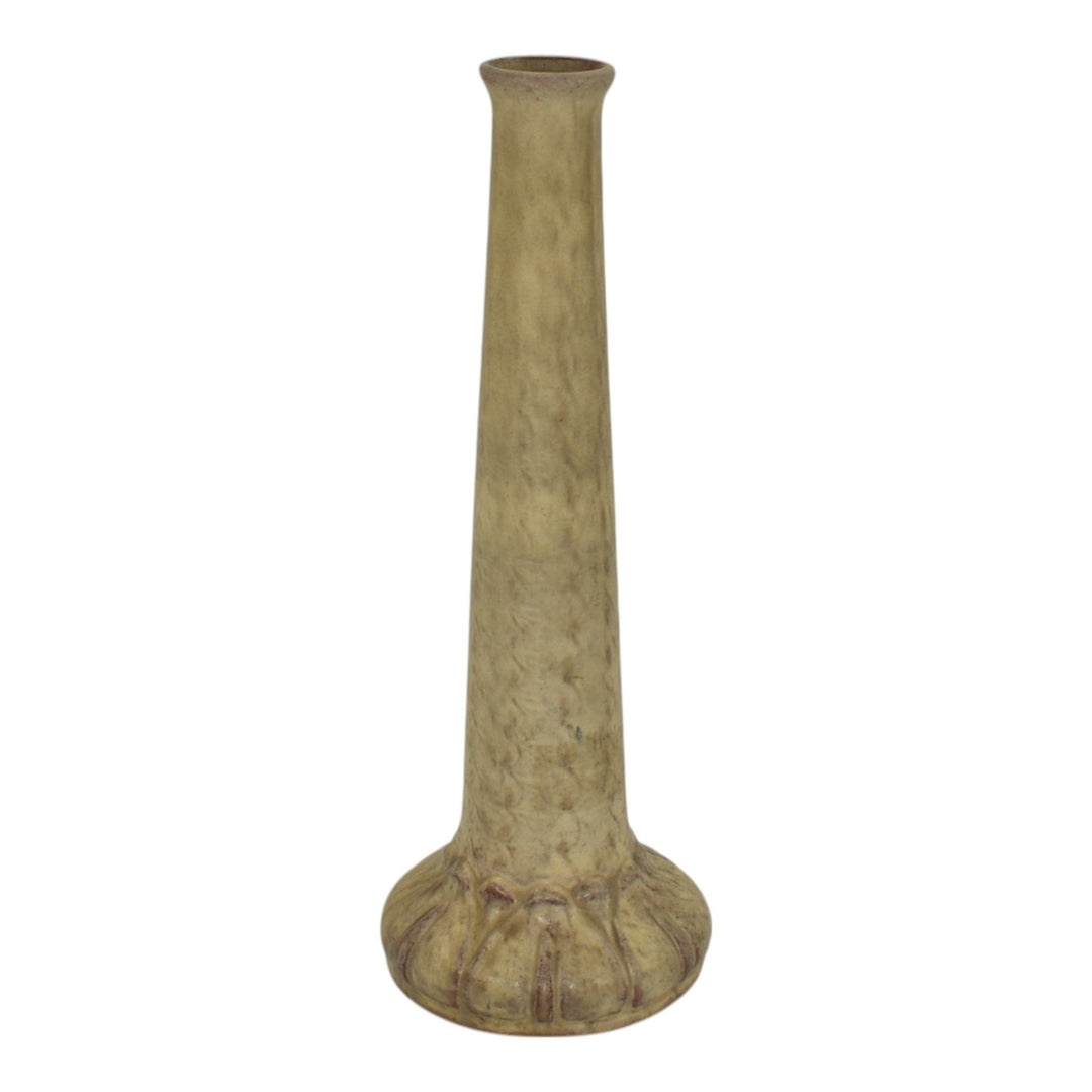 Peters and Reed Landsun 1920s Arts And Crafts Pottery Tan Ceramic Bud Vase - Just Art Pottery