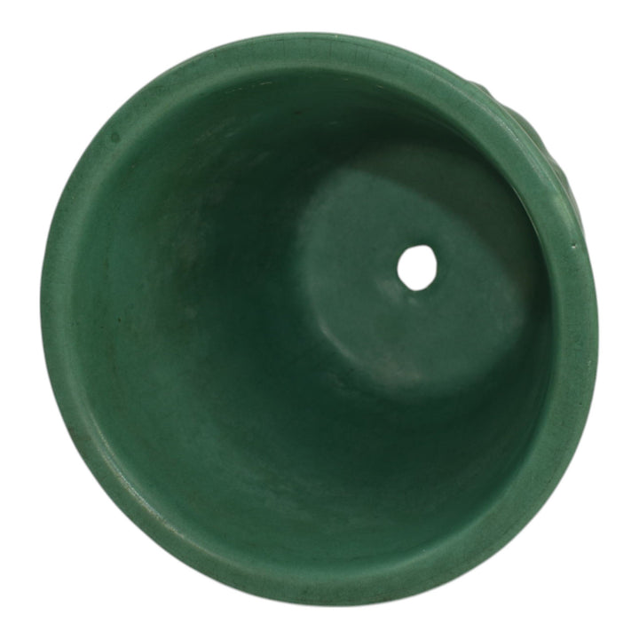 Peters And Reed Zane Ware Matte Green Vintage Art Pottery Ceramic Flower Pot - Just Art Pottery