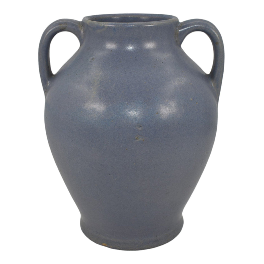 Zanesville Stoneware 1930s Vintage Art Pottery Purple Blue Ceramic Vase 800 - Just Art Pottery