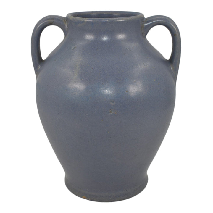 Zanesville Stoneware 1930s Vintage Art Pottery Purple Blue Ceramic Vase 800 - Just Art Pottery