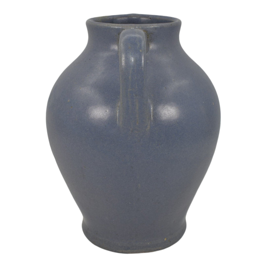 Zanesville Stoneware 1930s Vintage Art Pottery Purple Blue Ceramic Vase 800 - Just Art Pottery