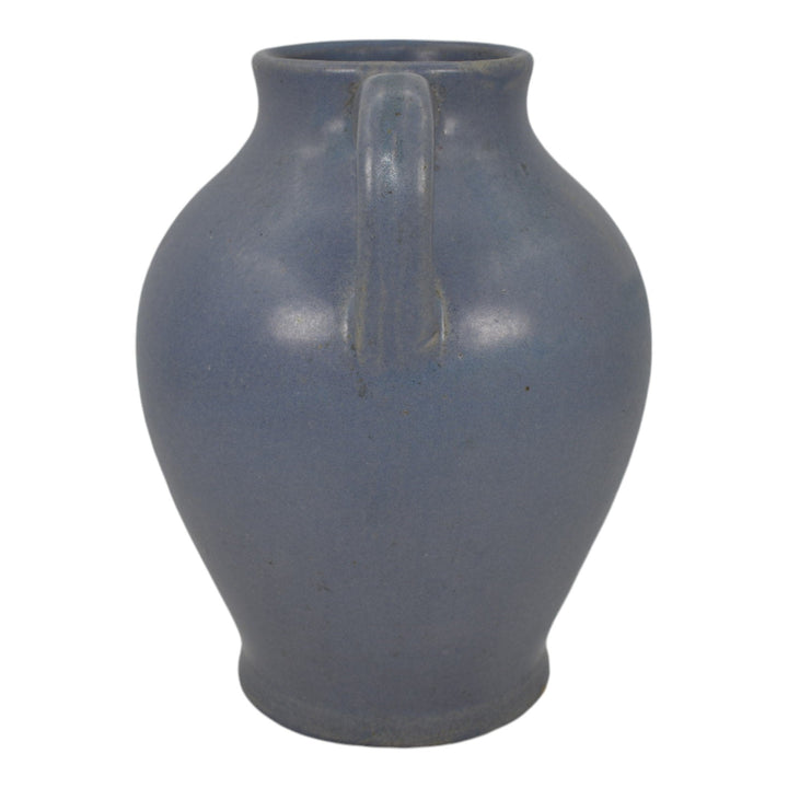 Zanesville Stoneware 1930s Vintage Art Pottery Purple Blue Ceramic Vase 800 - Just Art Pottery