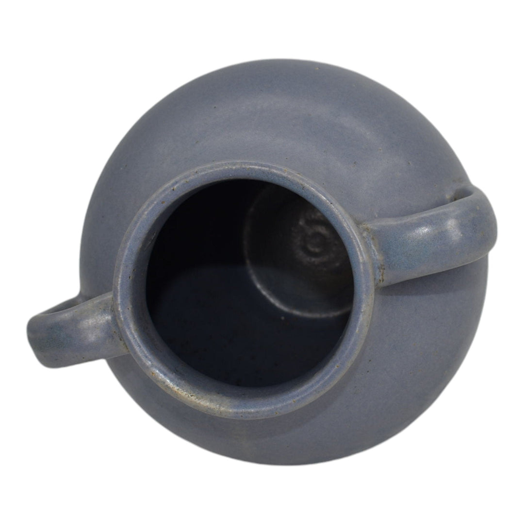 Zanesville Stoneware 1930s Vintage Art Pottery Purple Blue Ceramic Vase 800 - Just Art Pottery