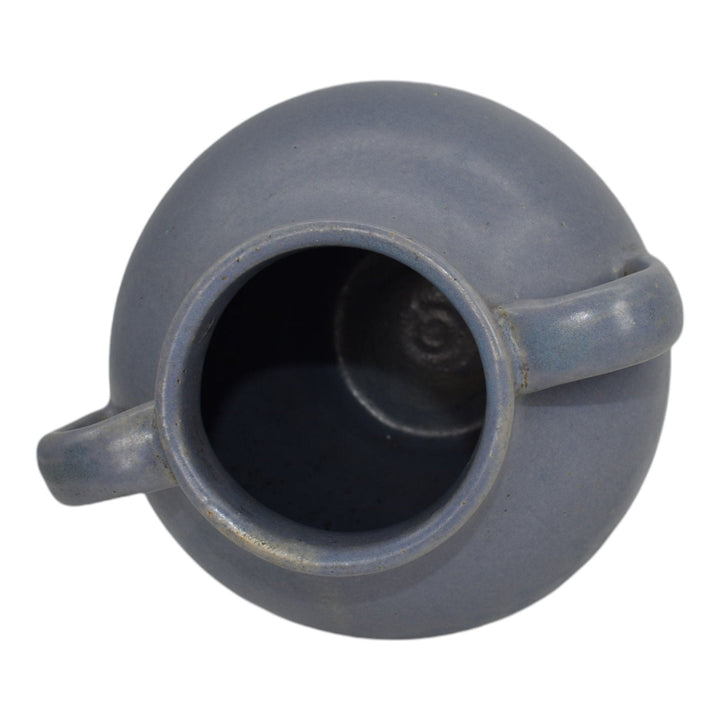 Zanesville Stoneware 1930s Vintage Art Pottery Purple Blue Ceramic Vase 800 - Just Art Pottery