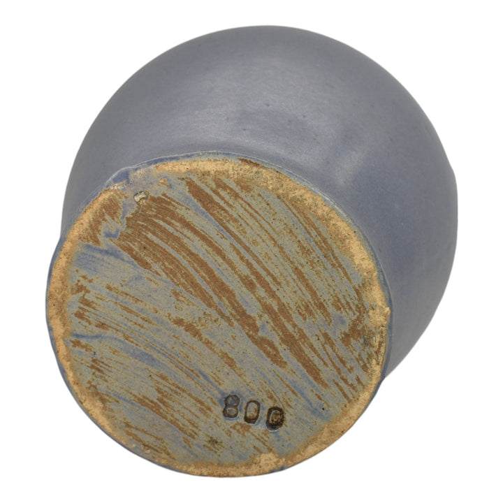 Zanesville Stoneware 1930s Vintage Art Pottery Purple Blue Ceramic Vase 800 - Just Art Pottery