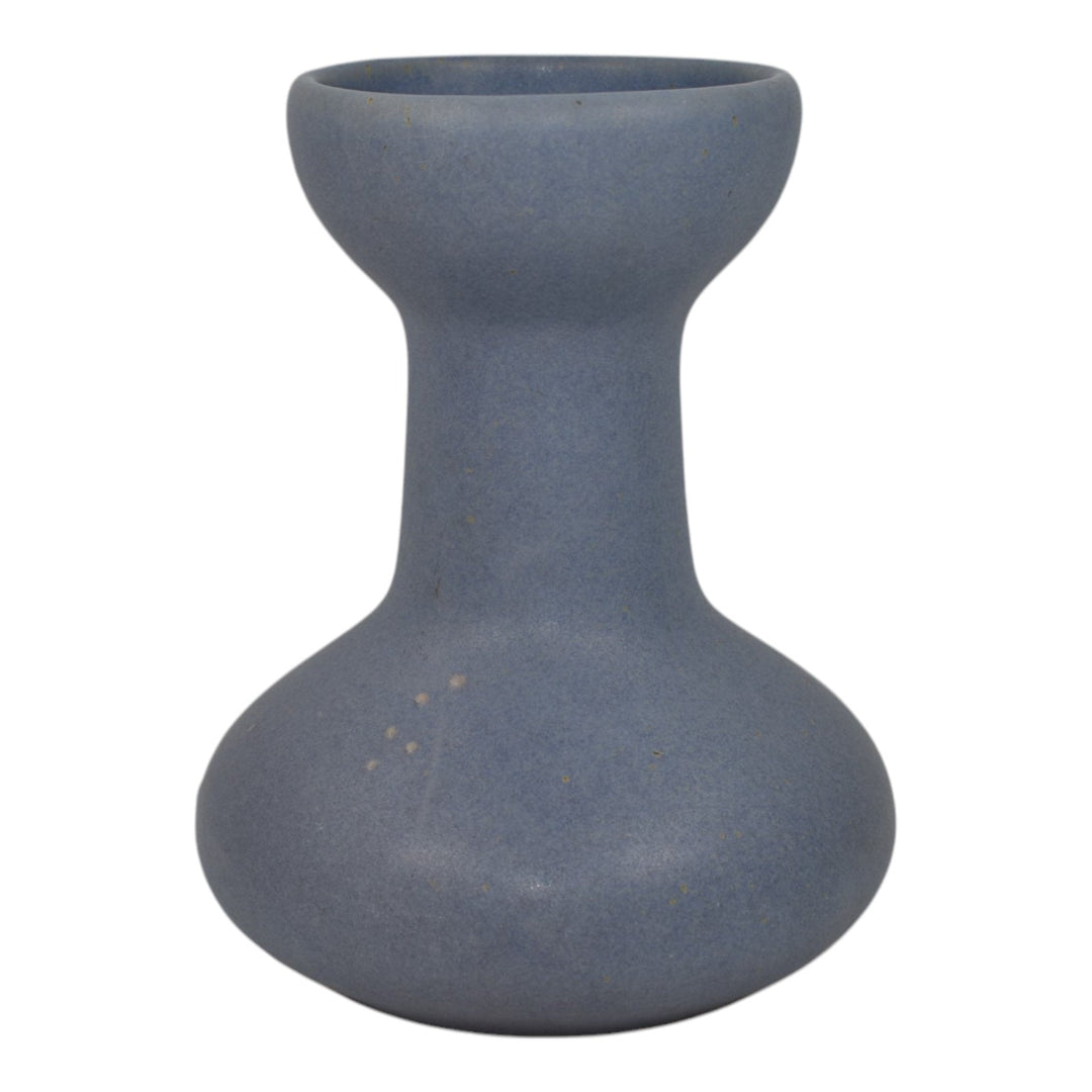 Zanesville Stoneware 1930s Vintage Art Deco Pottery Matte Purple Ceramic Vase 60 - Just Art Pottery