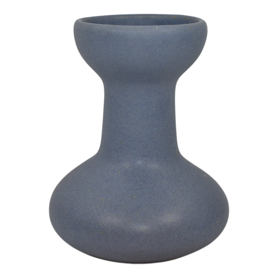 Zanesville Stoneware 1930s Vintage Art Deco Pottery Matte Purple Ceramic Vase 60 - Just Art Pottery