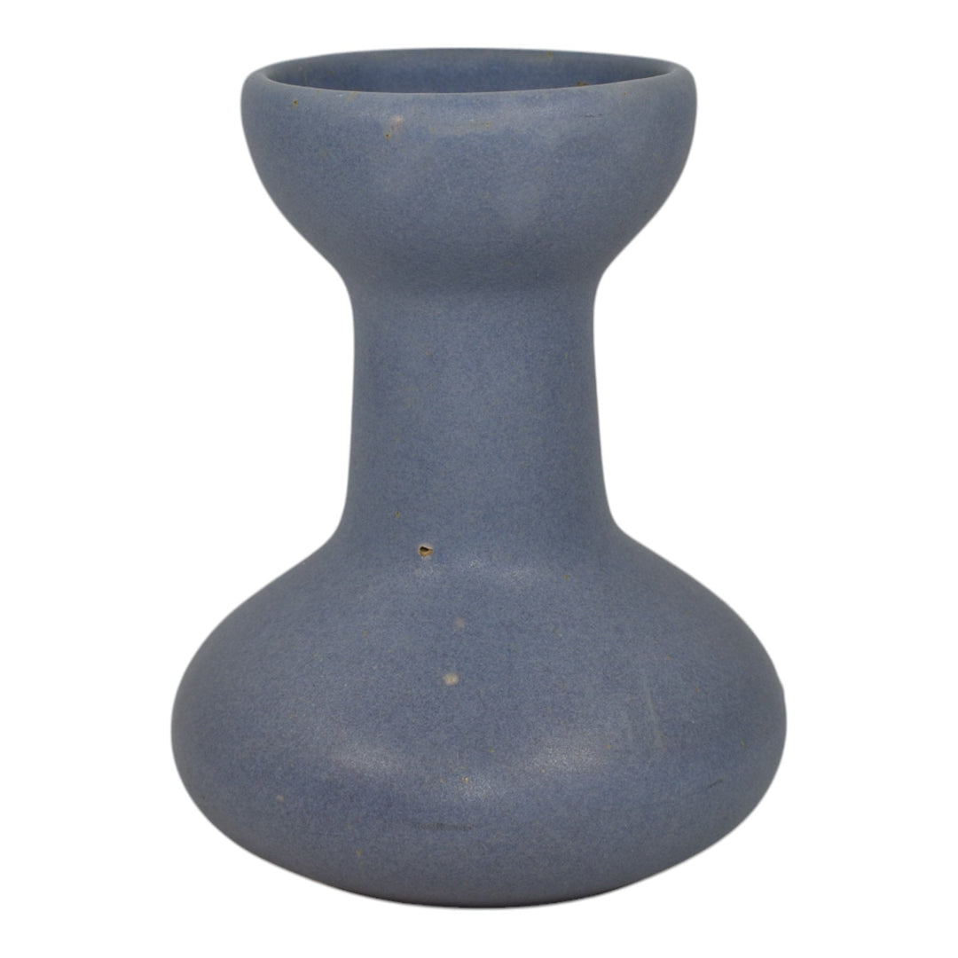 Zanesville Stoneware 1930s Vintage Art Deco Pottery Matte Purple Ceramic Vase 60 - Just Art Pottery