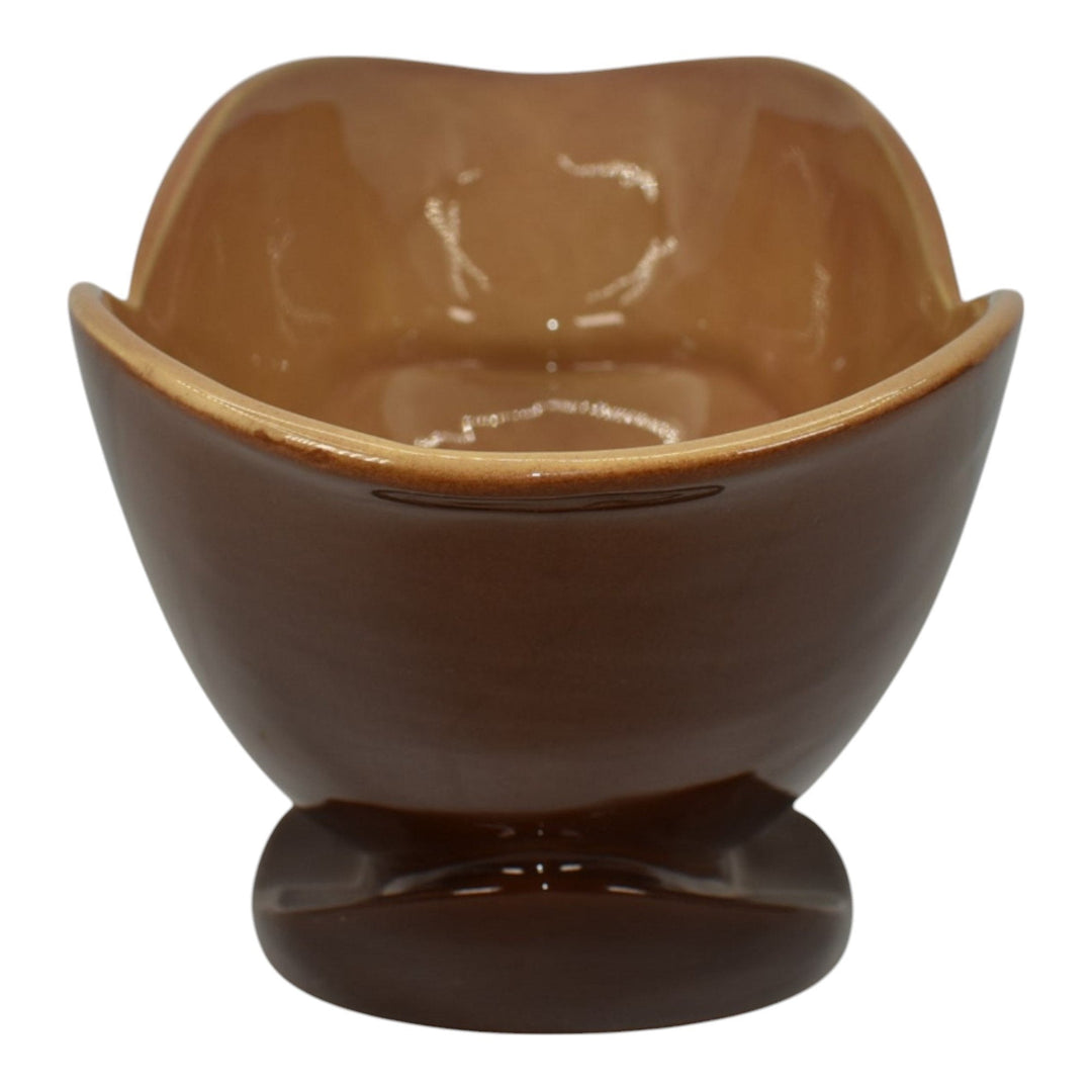 Roseville Mayfair Brown 1952 Vintage Mid Century Modern Art Pottery Bowl 1010-10 - Just Art Pottery