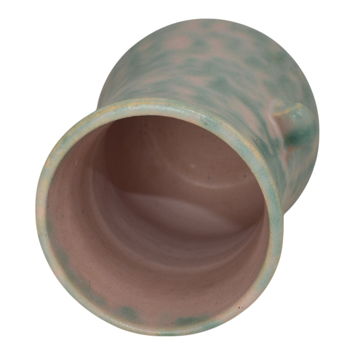 Burley Winter 1930s Vintage Deco Pottery Purple Green Stoneware Vase - Just Art Pottery