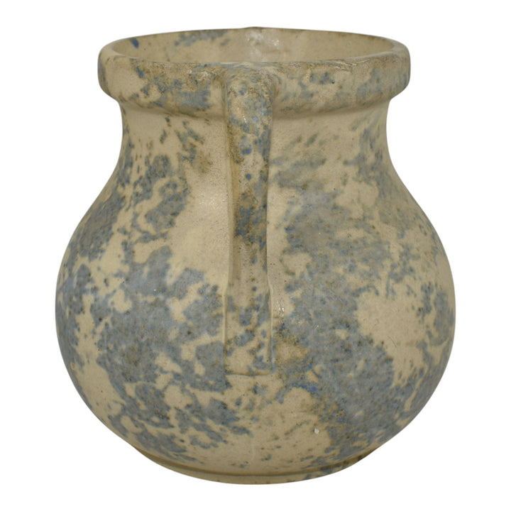 Burley Winter 1930s Vintage Art Deco Pottery Mottled Blue Ceramic Vase 54 - Just Art Pottery