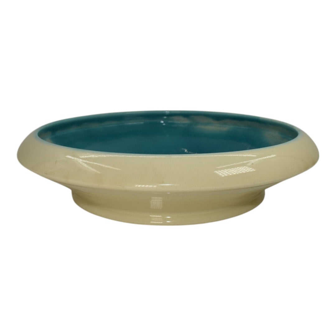 Rookwood 1915 Vintage Art Deco Pottery White Blue Ceramic Bowl 2268B - Just Art Pottery