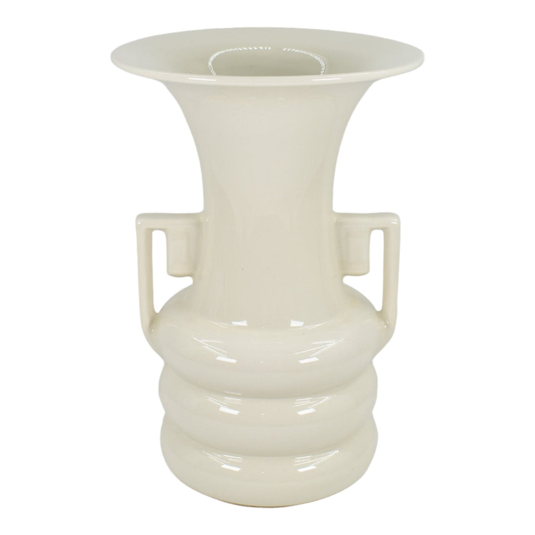 Abingdon Vintage Art Deco Pottery White Ceramic Vase 114 - Just Art Pottery