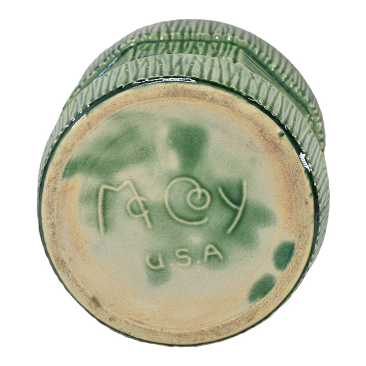 McCoy 1953 Mid Century Modern Art Pottery Green Ceramic Flower Pot Planter 19-5