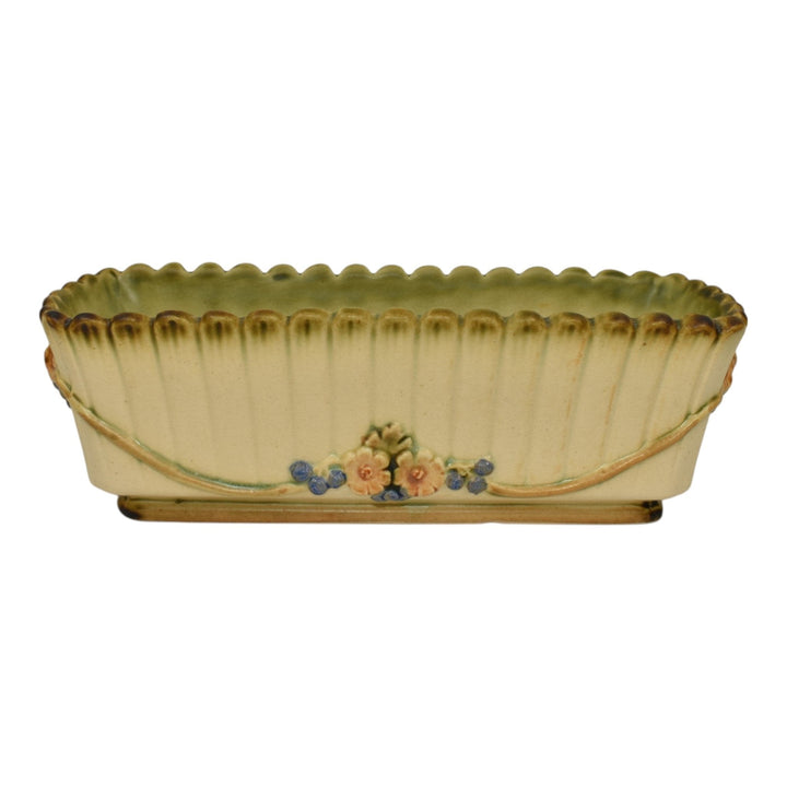 Weller Florenzo 1920s Vintage Art Pottery Ivory Ceramic Window Box