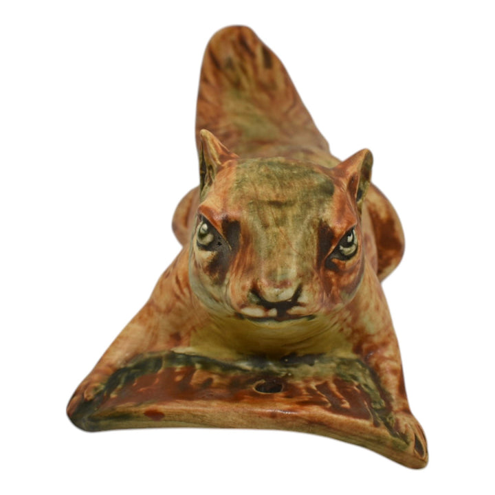 Weller Woodcraft 1920s Pottery Squirrel Wall Art Hanging Garden Ware Ornament - Just Art Pottery
