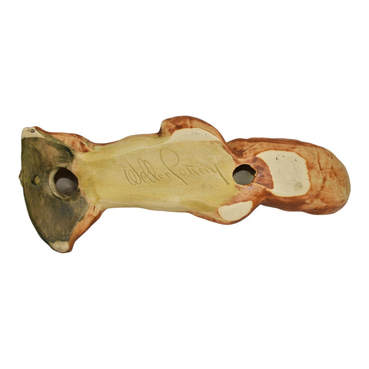 Weller Woodcraft 1920s Pottery Squirrel Wall Art Hanging Garden Ware Ornament - Just Art Pottery