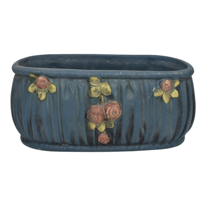 Weller Blue Drapery 1915 Vintage Art Pottery Ceramic Window Box Bowl Planter