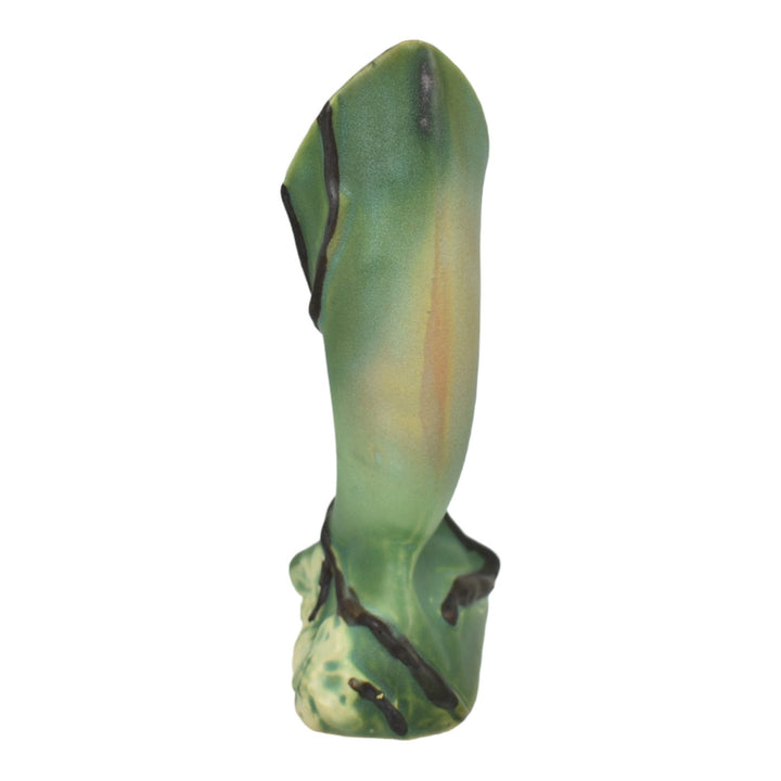 Roseville Dogwood Smooth Green 1920 Vintage Art Deco Pottery Ceramic Bud Vase