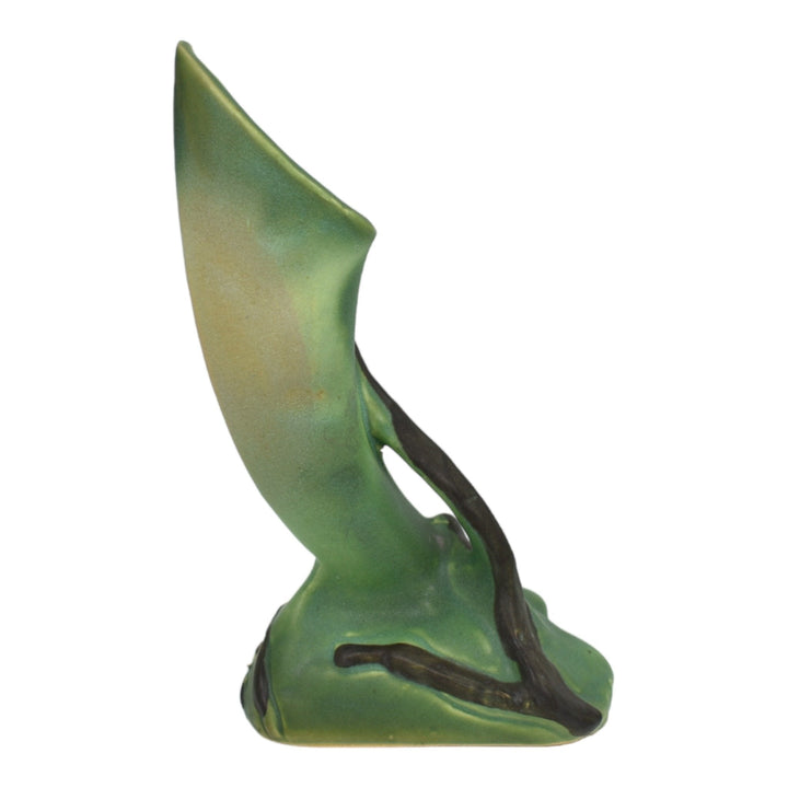 Roseville Dogwood Smooth Green 1920 Vintage Art Deco Pottery Ceramic Bud Vase