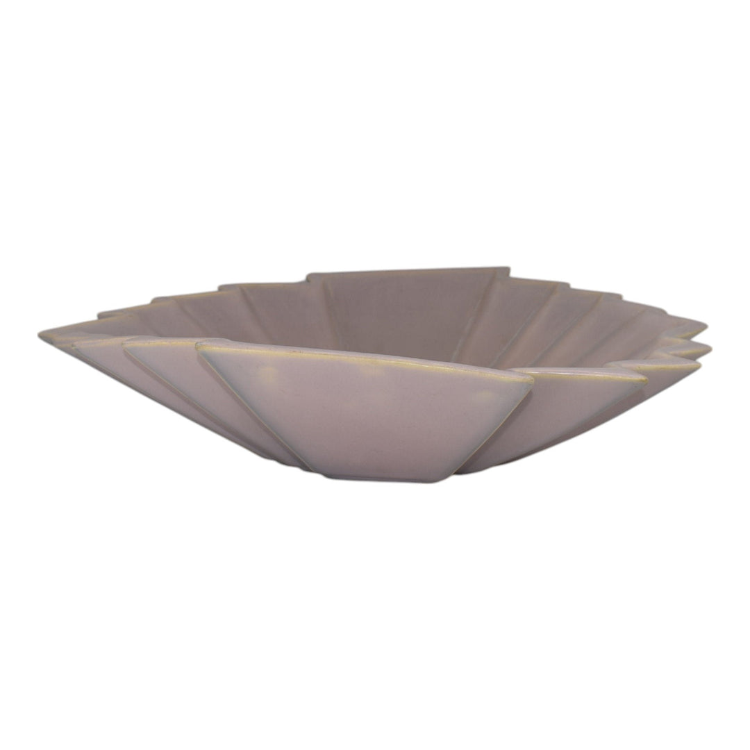 Weller Lorbeek 1920s Vintage Art Deco Pottery Purple Ceramic Console Bowl