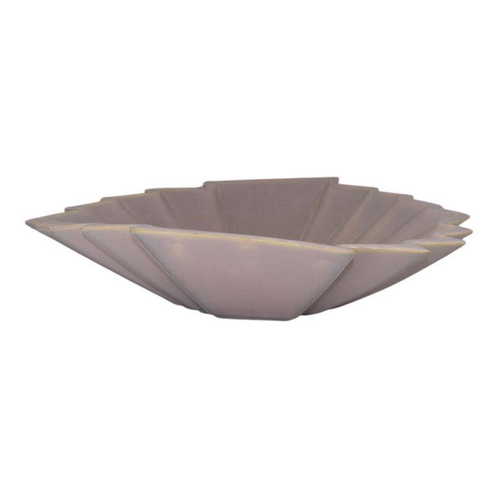 Weller Lorbeek 1920s Vintage Art Deco Pottery Purple Ceramic Console Bowl