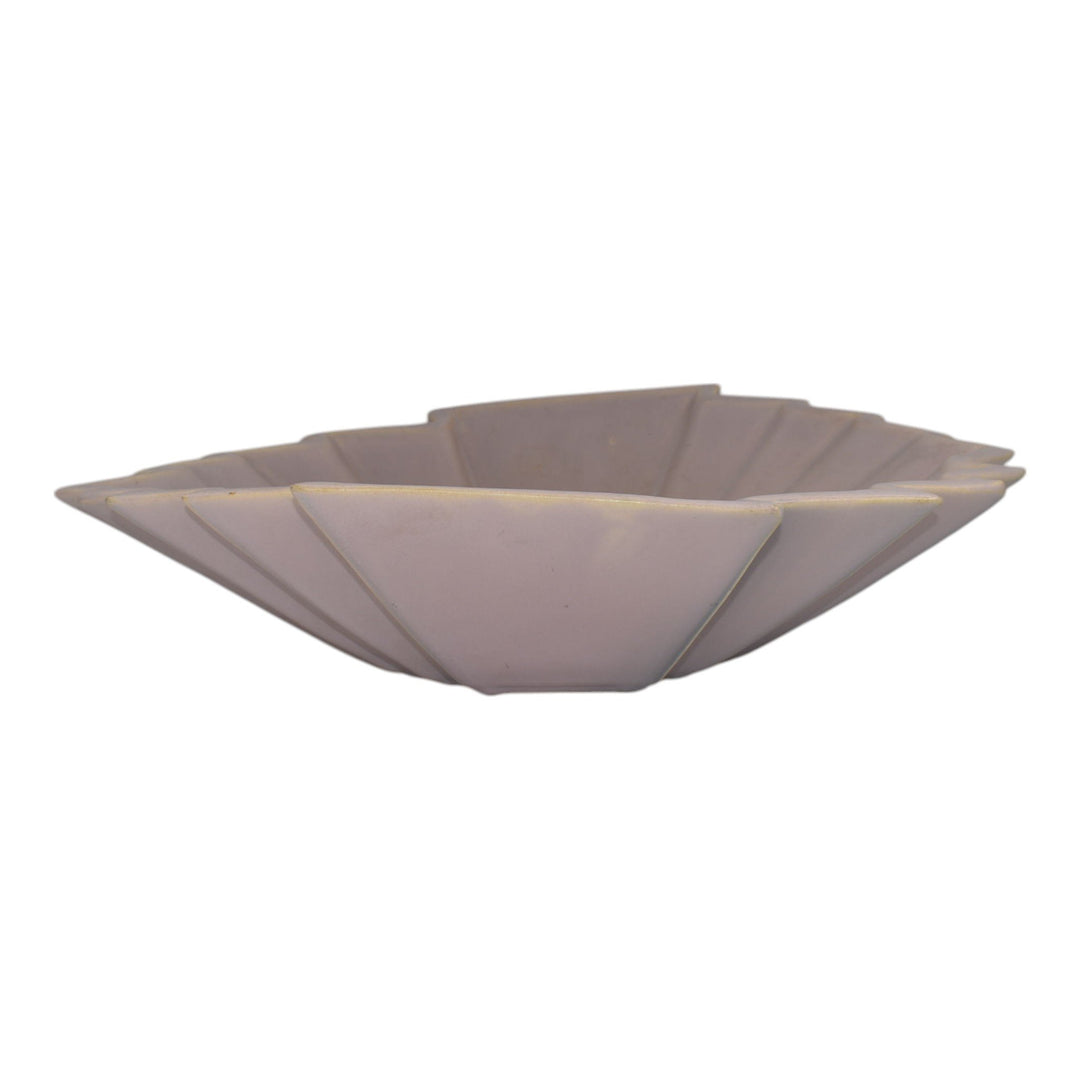 Weller Lorbeek 1920s Vintage Art Deco Pottery Purple Ceramic Console Bowl - Just Art Pottery