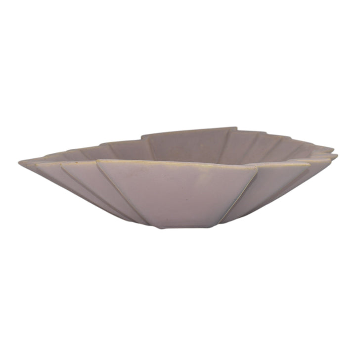 Weller Lorbeek 1920s Vintage Art Deco Pottery Purple Ceramic Console Bowl - Just Art Pottery