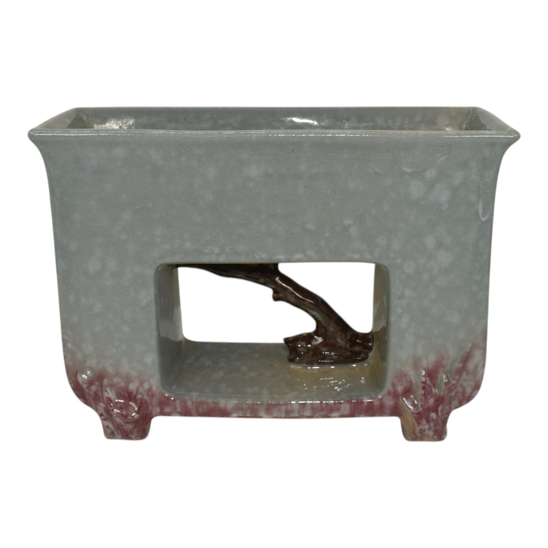 Roseville Artwood Gray 1951 Mid Century Modern Pottery Ceramic Planter 1054-8 - Just Art Pottery
