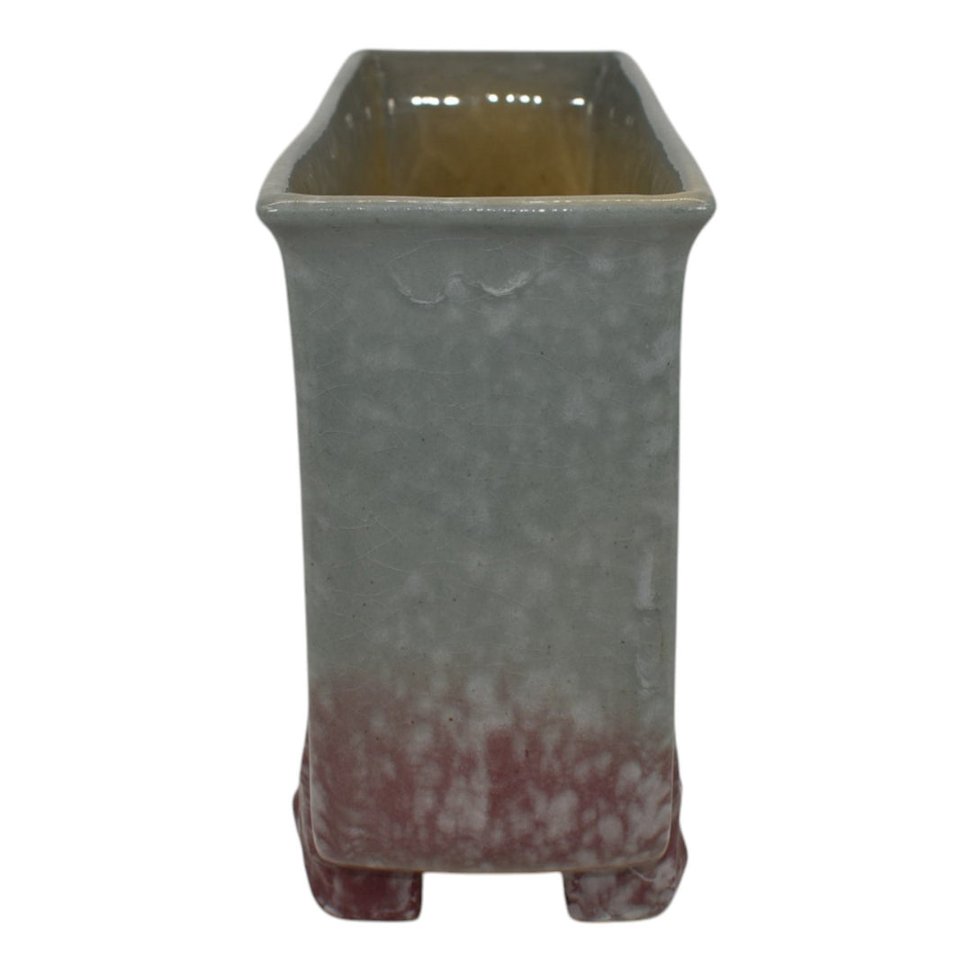 Roseville Artwood Gray 1951 Mid Century Modern Pottery Ceramic Planter 1054-8 - Just Art Pottery