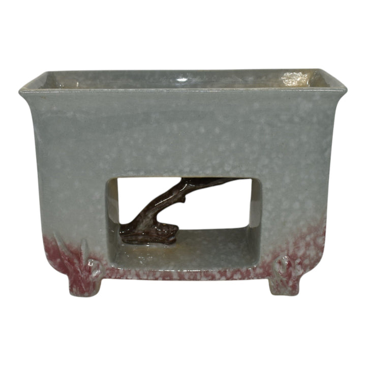 Roseville Artwood Gray 1951 Mid Century Modern Pottery Ceramic Planter 1054-8 - Just Art Pottery
