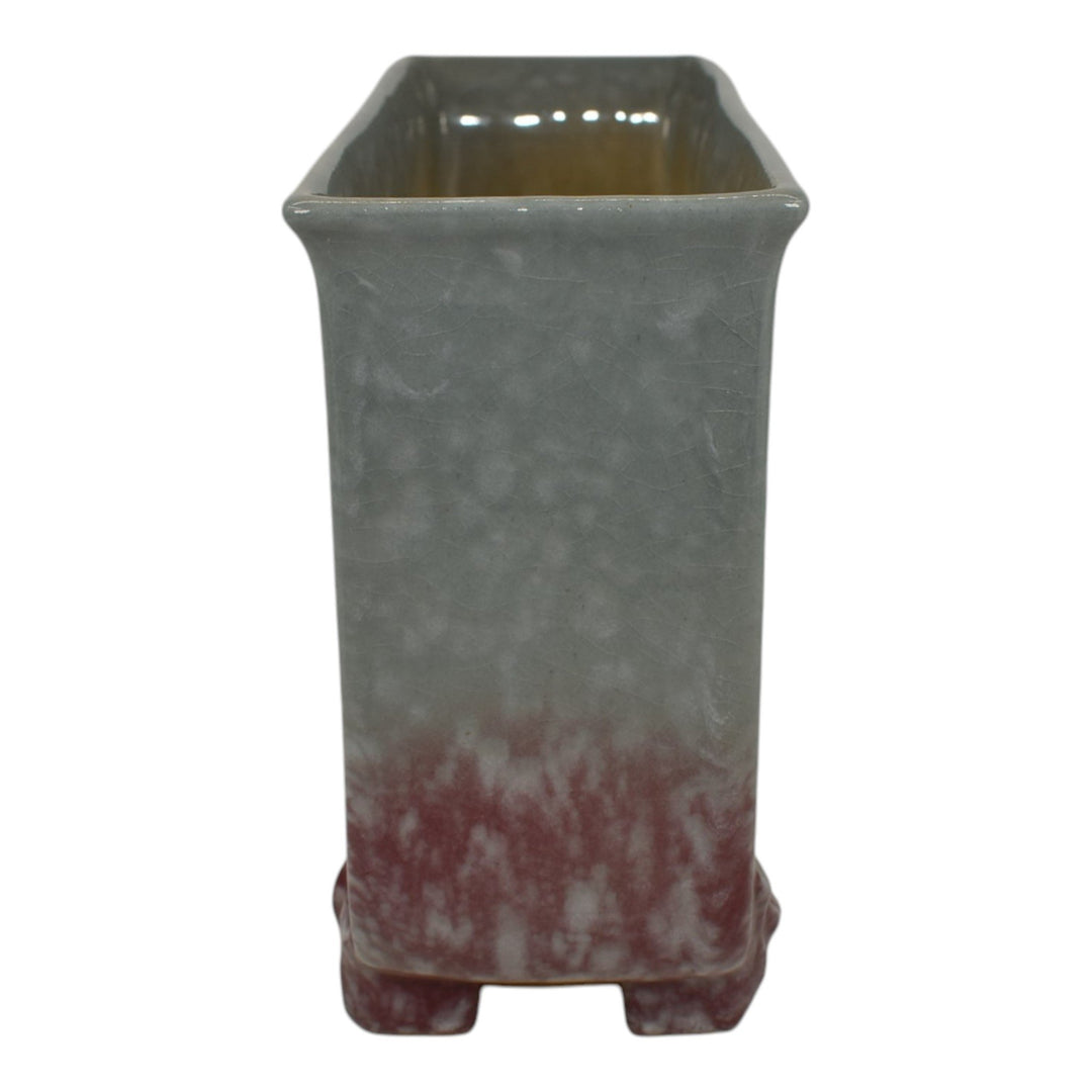 Roseville Artwood Gray 1951 Mid Century Modern Pottery Ceramic Planter 1054-8 - Just Art Pottery