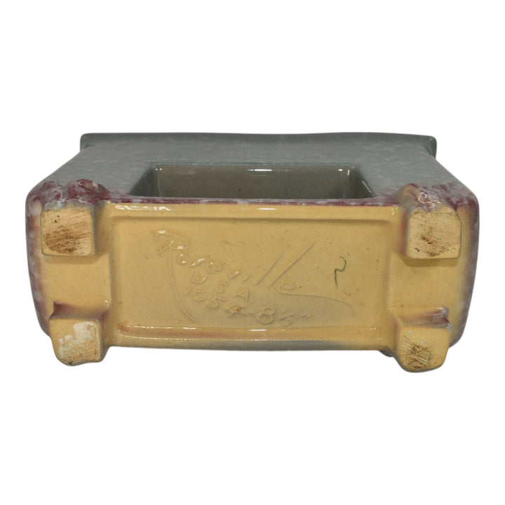 Roseville Artwood Gray 1951 Mid Century Modern Pottery Ceramic Planter 1054-8 - Just Art Pottery