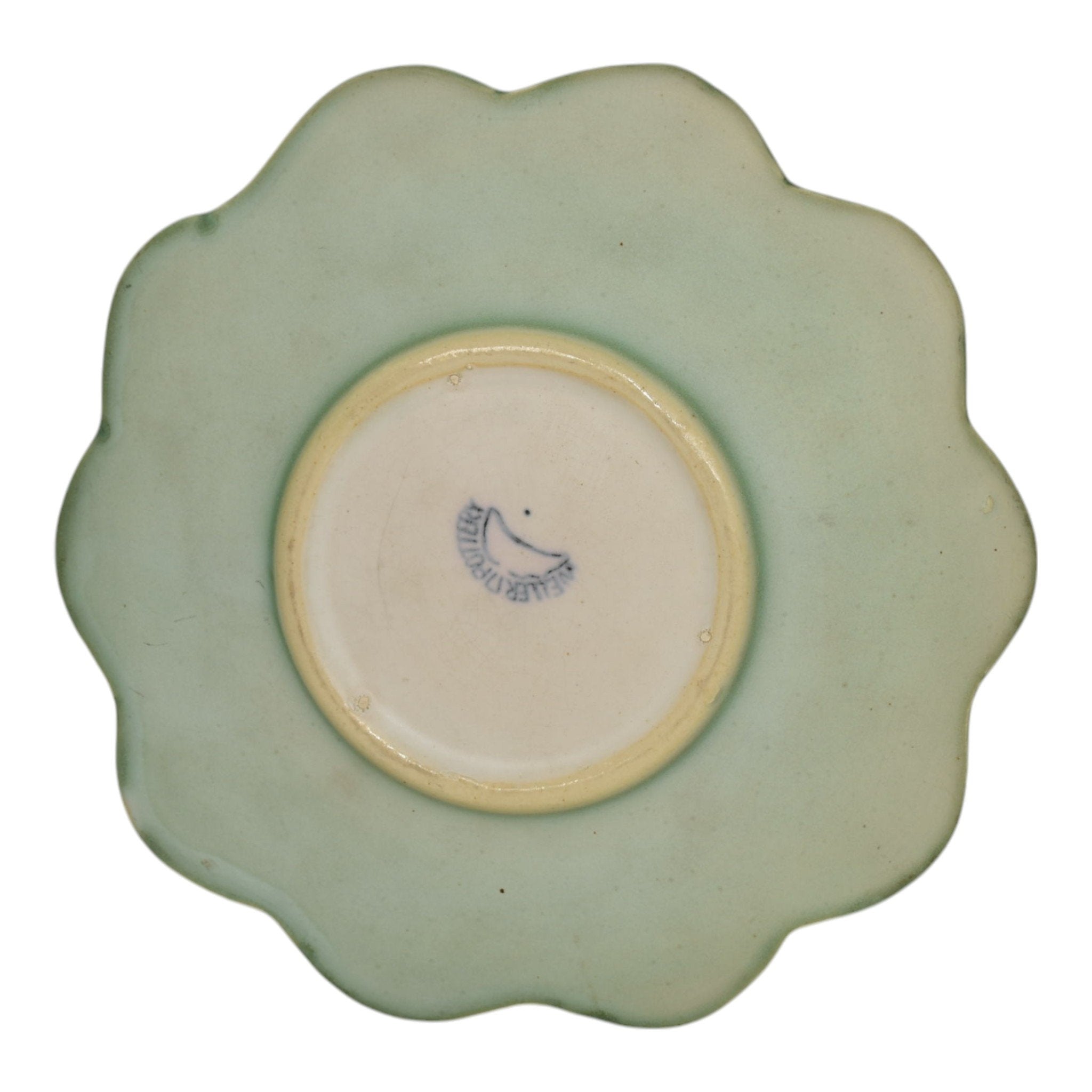 Weller Pumila 1920s Vintage Art Pottery Green Ceramic Water Lily
