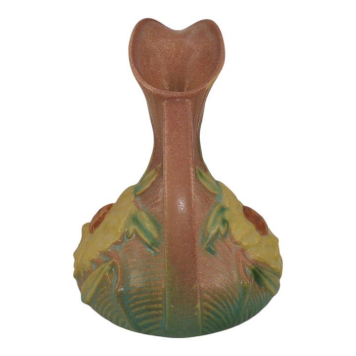 Roseville Peony Pink 1942 Mid Century Modern Pottery Pottery Ceramic Ewer 7-6 - Just Art Pottery