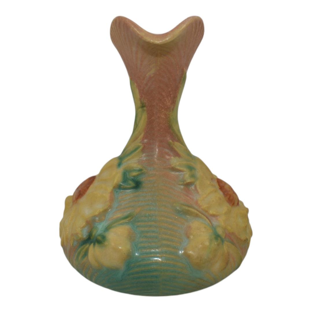 Roseville Peony Pink 1942 Mid Century Modern Pottery Pottery Ceramic Ewer 7-6 - Just Art Pottery