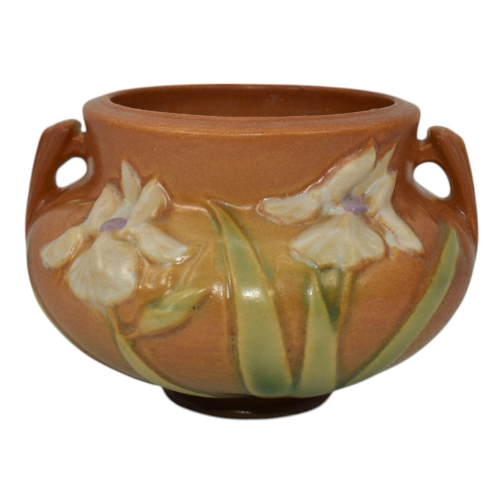 Roseville Iris Tan 1939 Vintage Pottery Ceramic Jardiniere Planter 647-3