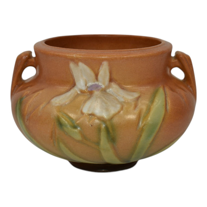 Roseville Iris Tan 1939 Vintage Pottery Ceramic Jardiniere Planter 647-3