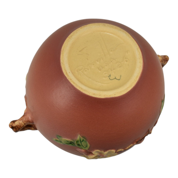 Roseville Apple Blossom Pink 1949 Vintage Art Pottery Ceramic Bowl Vase 342-6 - Just Art Pottery