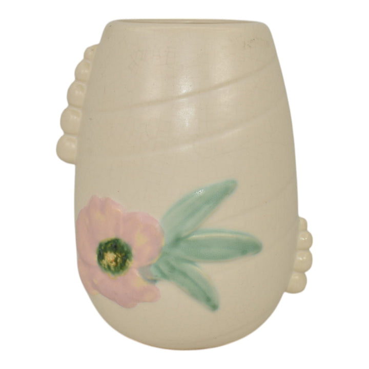 Weller Rudlor 1930s Vintage Art Deco Pottery White Ceramic Vase - Just Art Pottery