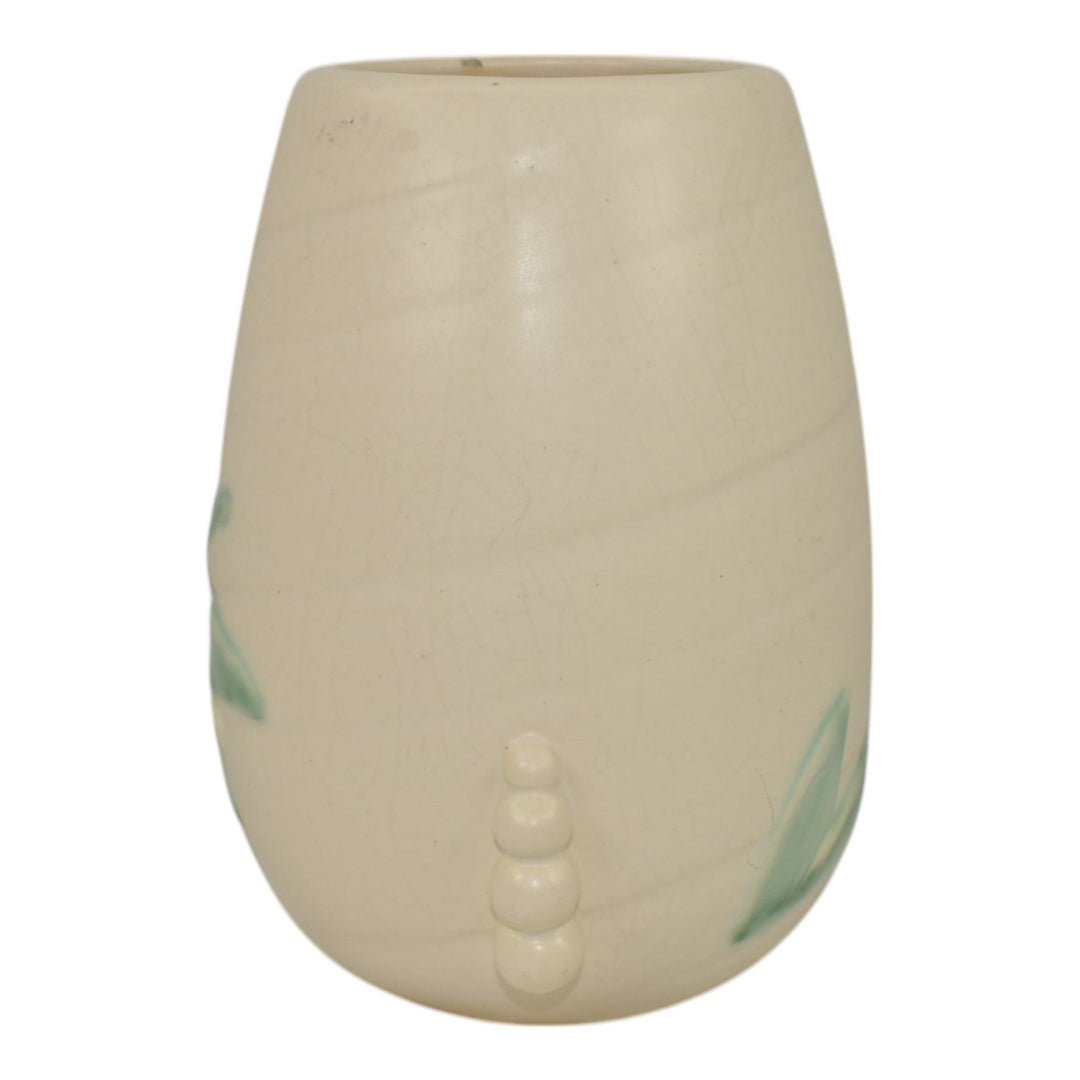Weller Rudlor 1930s Vintage Art Deco Pottery White Ceramic Vase - Just Art Pottery