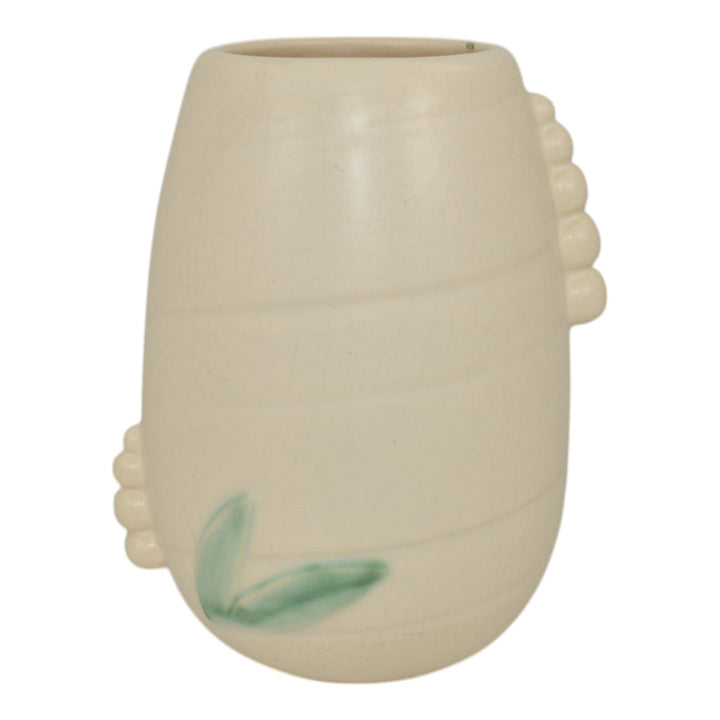 Weller Rudlor 1930s Vintage Art Deco Pottery White Ceramic Vase - Just Art Pottery