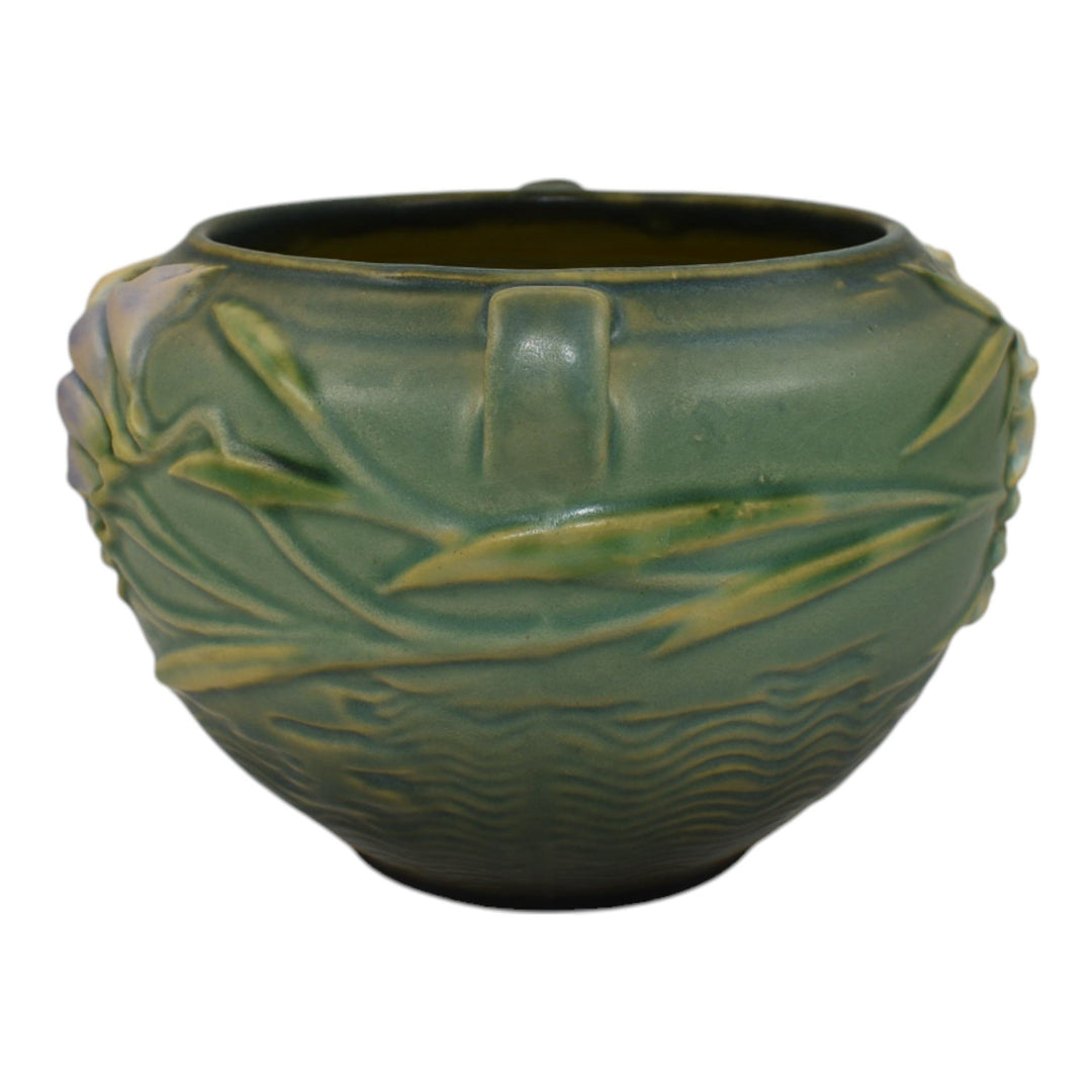 Roseville Freesia Green 1945 Vintage Art Pottery Jardiniere Planter 669-4