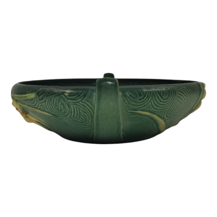 Roseville Zephyr Lily Green 1946 Mid Century Modern Pottery Ceramic Bowl 474-8 - Just Art Pottery