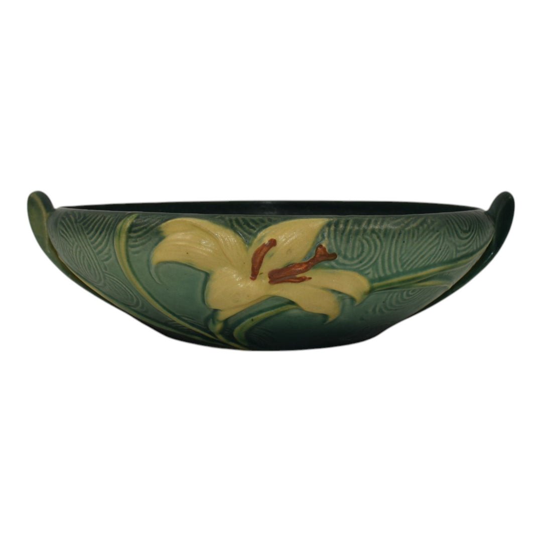 Roseville Zephyr Lily Green 1946 Mid Century Modern Pottery Ceramic Bowl 474-8 - Just Art Pottery