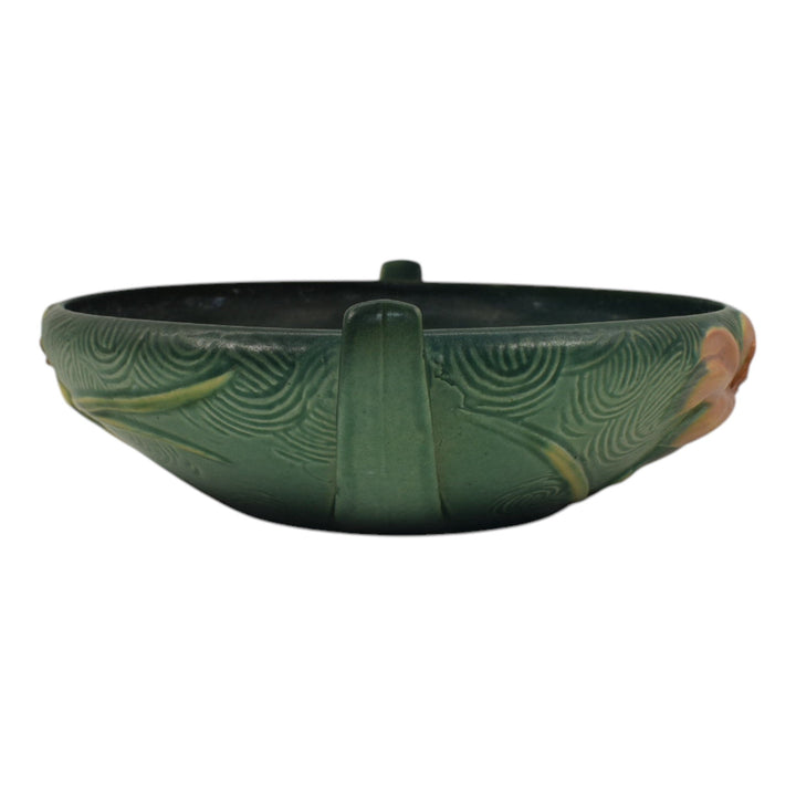 Roseville Zephyr Lily Green 1946 Mid Century Modern Pottery Ceramic Bowl 474-8 - Just Art Pottery