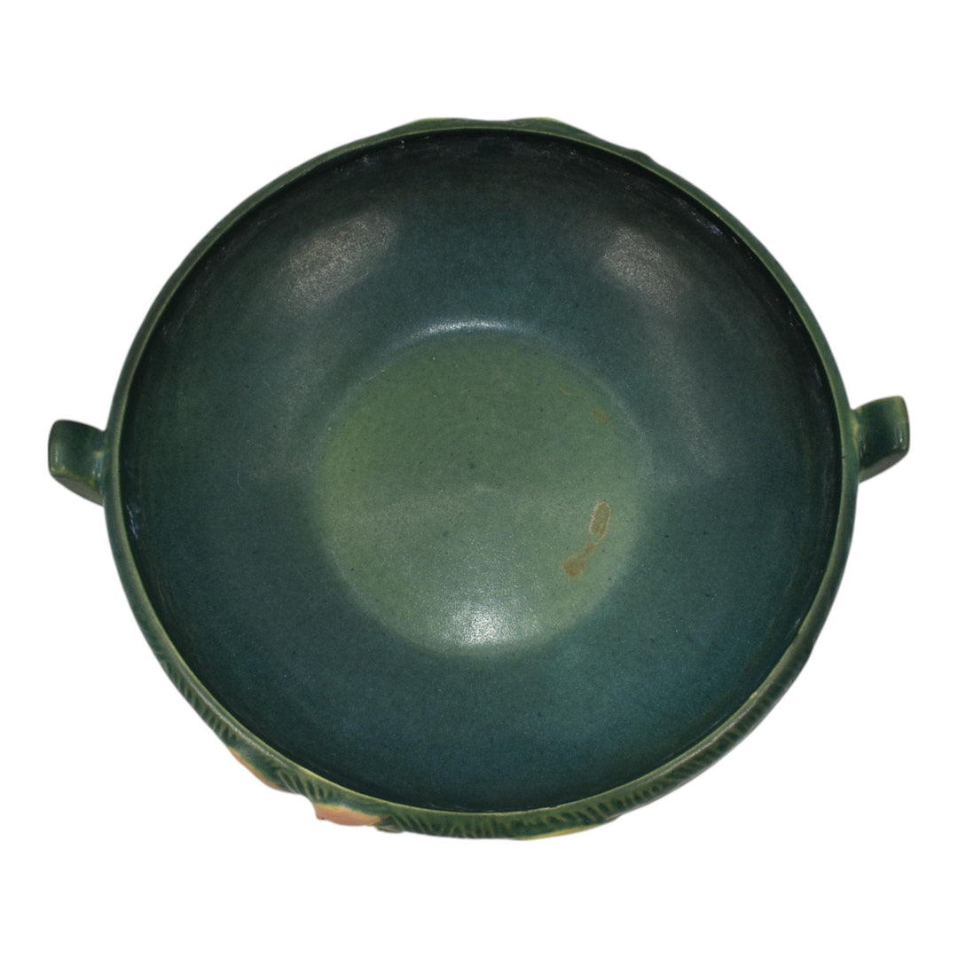 Roseville Zephyr Lily Green 1946 Mid Century Modern Pottery Ceramic Bowl 474-8 - Just Art Pottery